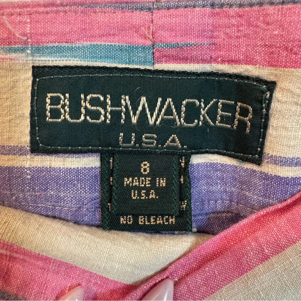 Bushwacker U.S.A Vintage Pastel Wrap Front Skirt Size 8 Rare‎